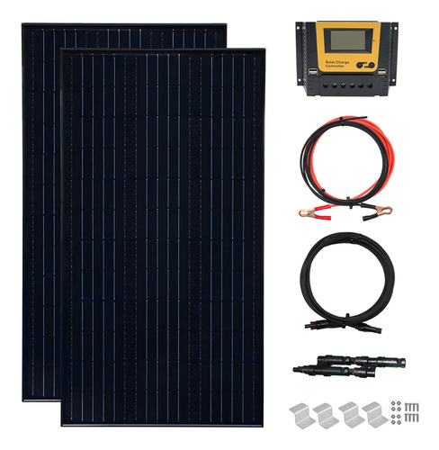 Wuzeck Kit De Panel Solar De 12 V, 200 W, Modulo Fotovoltaic