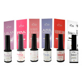 6un Esmalte Gel Volia Lilas Pink Coral Azul  Vermelho Branco