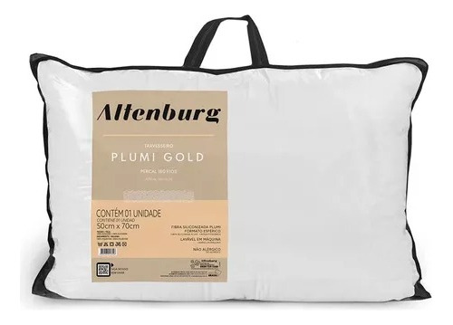 Travesseiro Plumi Gold Toque De Pluma 180fios 50x70cm
