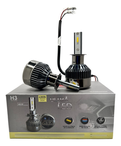 Lampada Ultraled H3 4300k 70w 8000lúmens