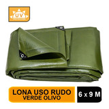 Lona Uso Rudo, Verde Olivo, 6 X 9 M, Truper Expert   16378