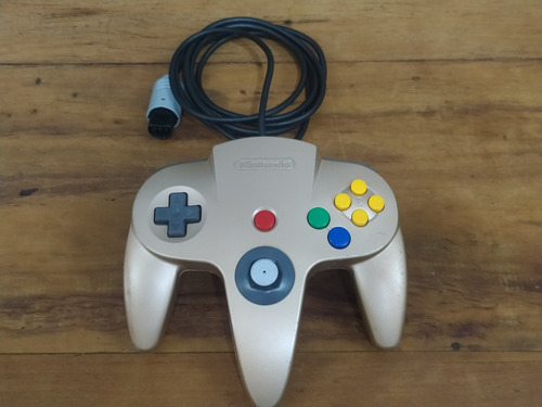 Controle Dourado Gold N64 P/ Nintendo 64 Gradiente Original 