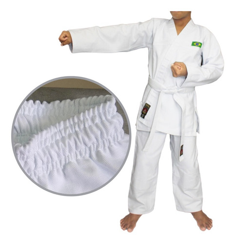 Kimono Karate Infantil Tecido Reforçado Dojo + Faixa Grátis