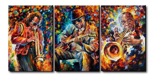 Cuadro Musicos Oil  120 Cm X 60 Cm 