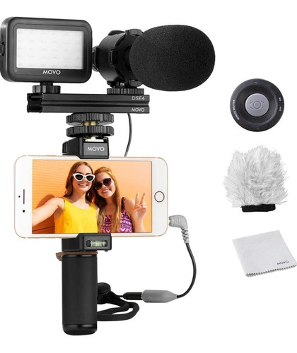 Kit De Video Vlogging Y Microfono Movo, Trípode