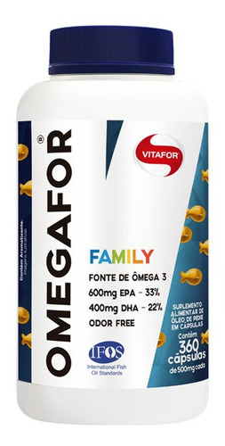 Ômegafor Family Ômega 3 Vitafor 360 Cápsulas