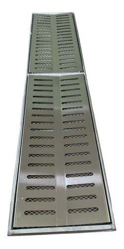 Ralo Linear Agua Pluvial 15x100 Grelha Em Inox Polida