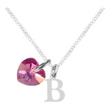 Dije Y Cadena Inicial Barbie Ch Corazon Plata 925 Envio Grat