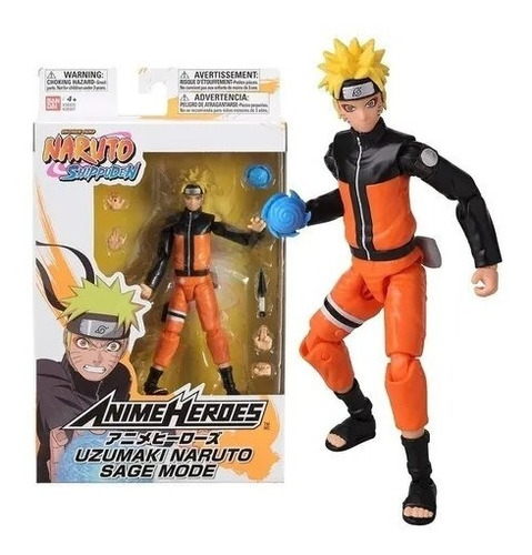 Naruto Uzumaki Figura De Acción Modo Sabio  Anime Heroes