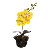  Completo Orquídea Artificial Arranjo Decorativo C/ Vaso 