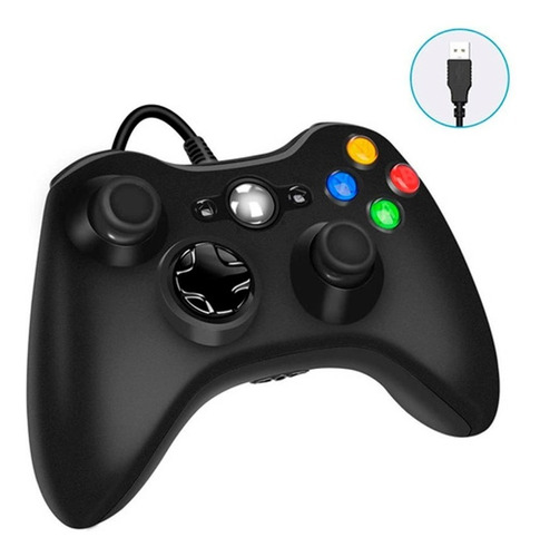 Mando Joystick Cable Usb Compatible Con Xbox 360 - Pc Y Ps3