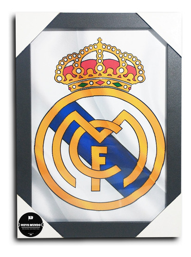 Quadro Real Madrid Fc Futebol C/ Moldura E Acetato A4