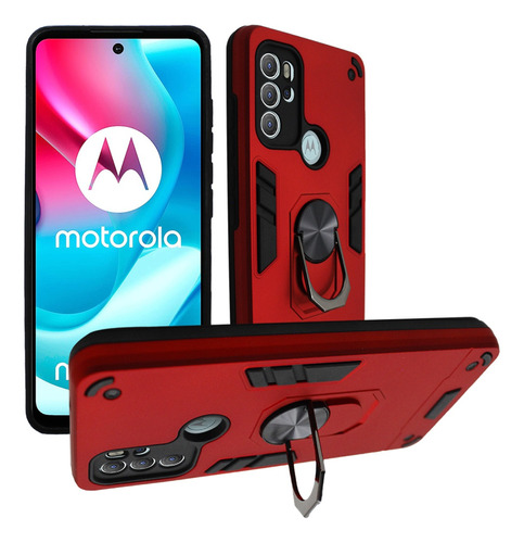 Funda Ares Para Moto G60s Case Anillo Magnetico Y Mica 9d