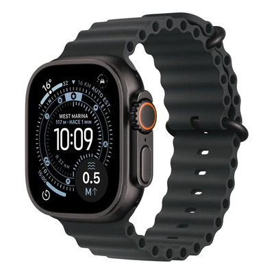 Apple Watch Ultra 3 GPS + Cellular • Caixa preta de titânio – 49 mm • Pulseira Oceano preta | Frete grátis
