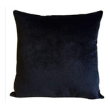 Cojín Negro Decorativo Velvet Suede 45x45cm Con Cierre 