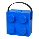 Lunchera Infantil Plástica Lego Box Manija Silicona Vianda 