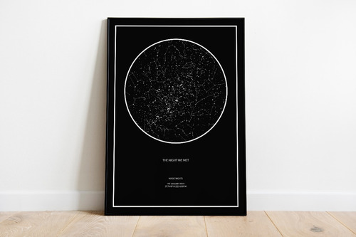 Mapa Estelar Star Map Regala Las Estrellas Regalo Novios