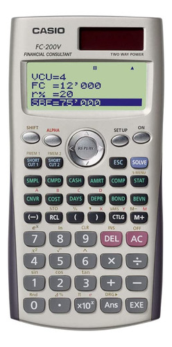 Casio Fc-200v Calculadora Financiera Con Pantalla De 4 Línea
