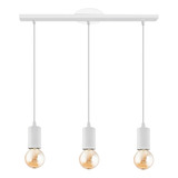 Lampara Colgante 3 Luces Deco Moderno Apto Techo E27 Color Blanco