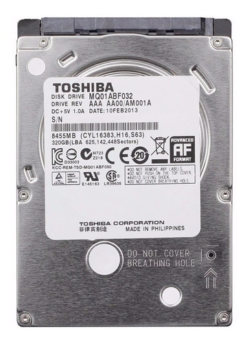 Hd   Slim  2.5   P/  Ultrabook   Toshiba  320gb - Usado