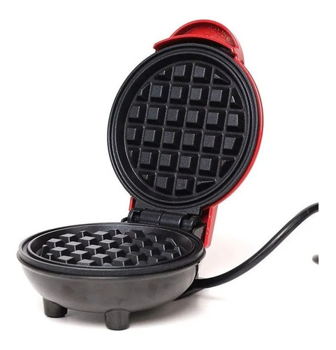 Máquina Pequeña Para Waffles Hacer Desayunos Redonda Waflera