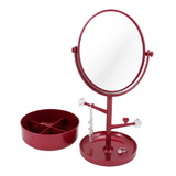Espelho Mesa Penteadeira Bancada Giratorio Redondo Pequeno