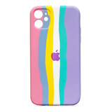 Capinha Case Arco-íris Colorida Para iPhone  7 Plus Xr 11