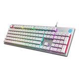 Teclado Gamer Iluminação Led Rgb Prata Usb Hp Original Abnt2