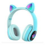 Auriculares Bluetooth Inalámbricos Orejas Gato Luz Led 