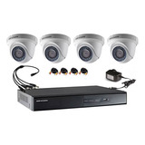 Kit Seguridad Dvr 16 Ch + 4 Camaras Domo Fullhd + Cables