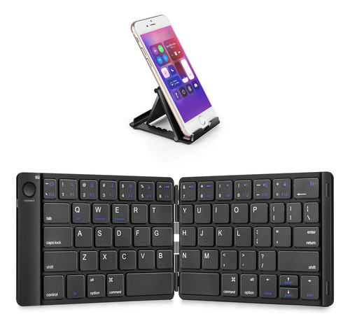 Mini Teclado Táctil Bluetooth Plegable