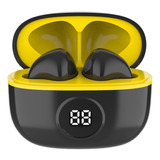 Fone De Ouvido In-ear Sem Fio Bluetooth Visor Led Wb Mini Io Cor Amarelo