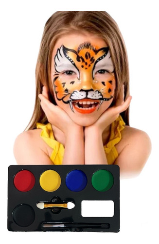 Pintura Pinta Caritas Multicolor 6 Colores Maquillaje Niñas