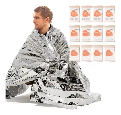 5 Mantas Termica De Emergencia Camping Aluminio 130x210cm