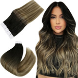 Extensiones Naturales Cabello 18in 40gr Negro Desvaneciéndos