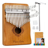 Kalimba 17 Teclas Pulgar Piano Africano Instrumento Musical