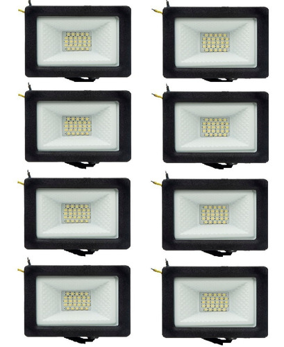 Pack X 8  Reflector Proyector Led 20w Ip65 Luz Fría Sica