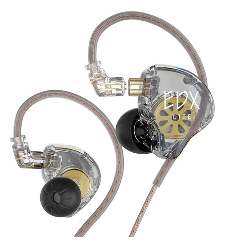 Audífonos Kz Edx Lite Monitores In Ear Hifi/edx Pro/zsn/zst Color Transparente Con Microfono