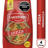 Lucchetti Harina Premezcla Para Pizza 850gr Rinde 4 Pizzas Grandes