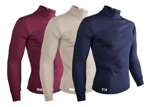 Paquete 3 Playera Adulto Cuello De Tortuga | Envío gratis