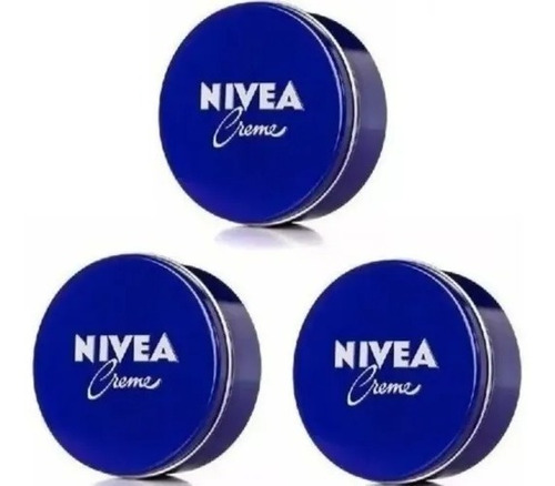 Kit 3 Unidades De Creme Nivea Men Latinha Azul - 150 Ml