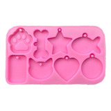 Molde De Silicone Rosa Brilhante Para Animais De Estimação,