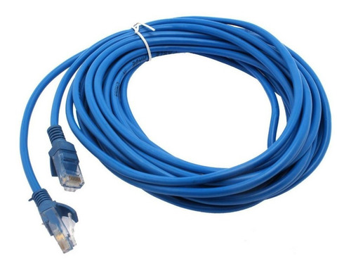 Pack X 10 Cable De Red 5 Mts Armado Cat.5e Rj45 Azul Pc 