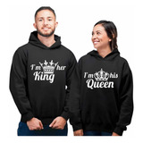 2 Sudaderas De Novios Rey & Reyna Moda Casual Pareja