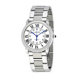 Cartier Ronde Solo Silver Opaline Reloj Para Mujer Wsrn0012