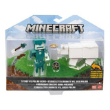 Figuras De Esqueleto Errante Vs Oso Polar - Minecraft Mattel