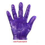 Purple B Magic Palm Mano Masturbador Sexo Guante Mujer Mastu