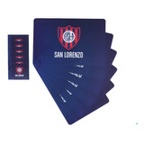 Individual Y Posa Vaso San Lorenzo Oficial Set X 6 Unidades