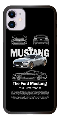 Funda Case Protector Celular - Carro The Ford Mustang Negro