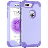 Funda Triple Para iPhone 8 Plus, iPhone 7 Plus (violeta)